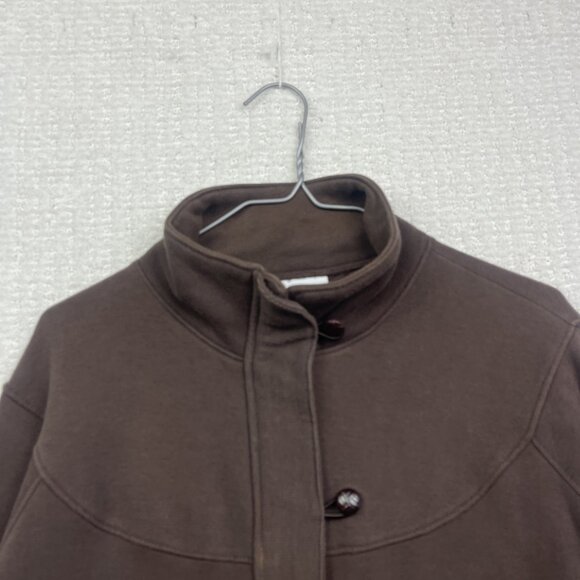 Columbia Polar Fleece Jacket Women’s Sz L Brown Button Up Outdoor Hiking Casual - Picture 2 of 16